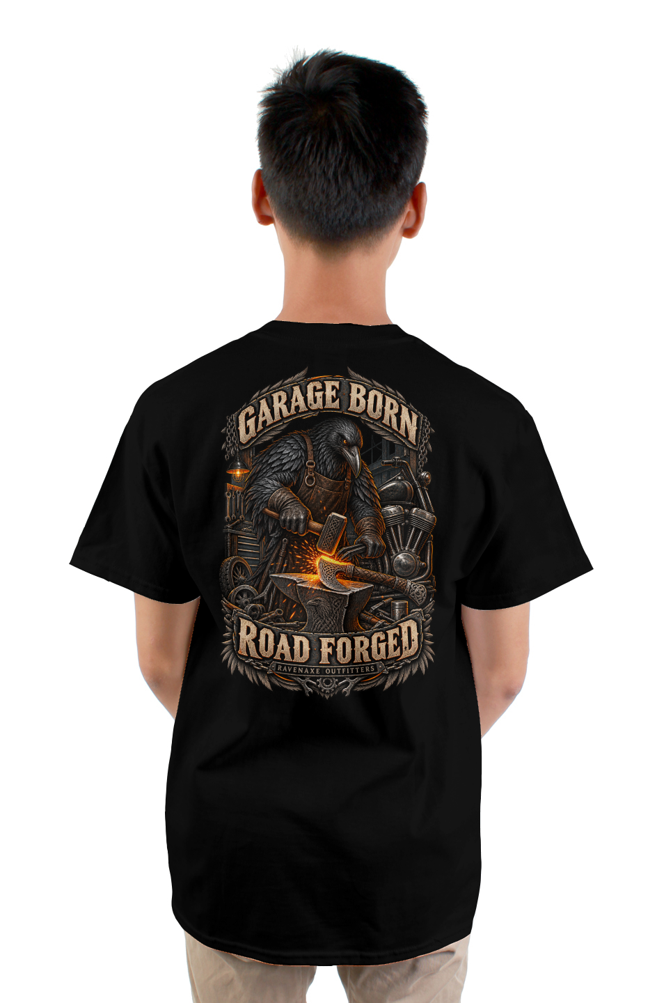 RavenAxe Garage Born Road Forged Tee