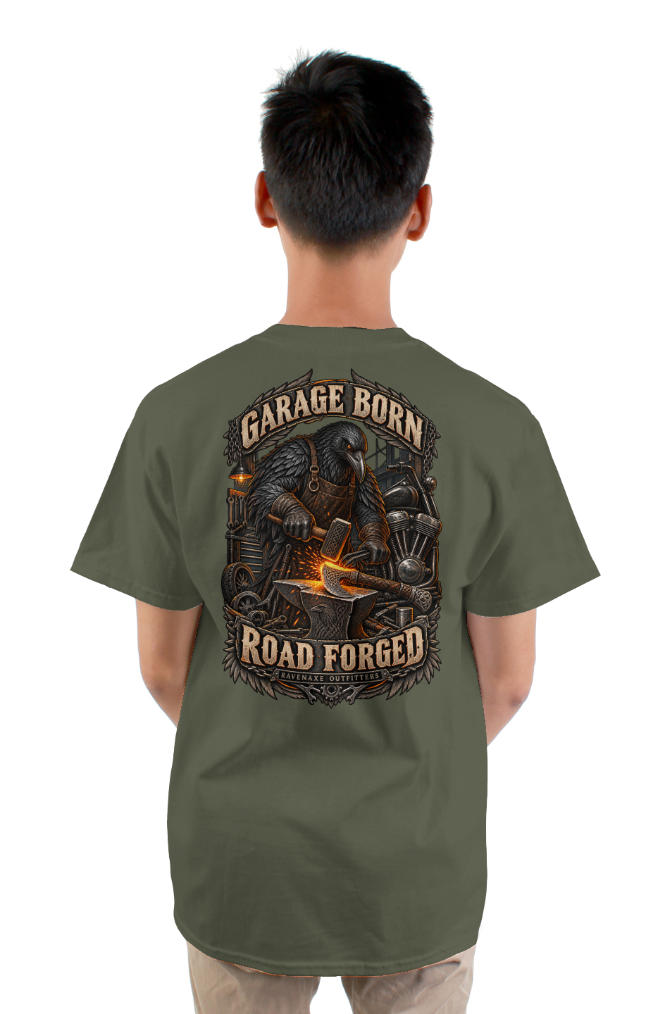 RavenAxe Garage Born Road Forged Tee